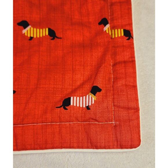 Dachshund Weiner Dog Decorative Red Pillow Sham Cover Case Zip Closure 21"x29" - Picture 6 of 10